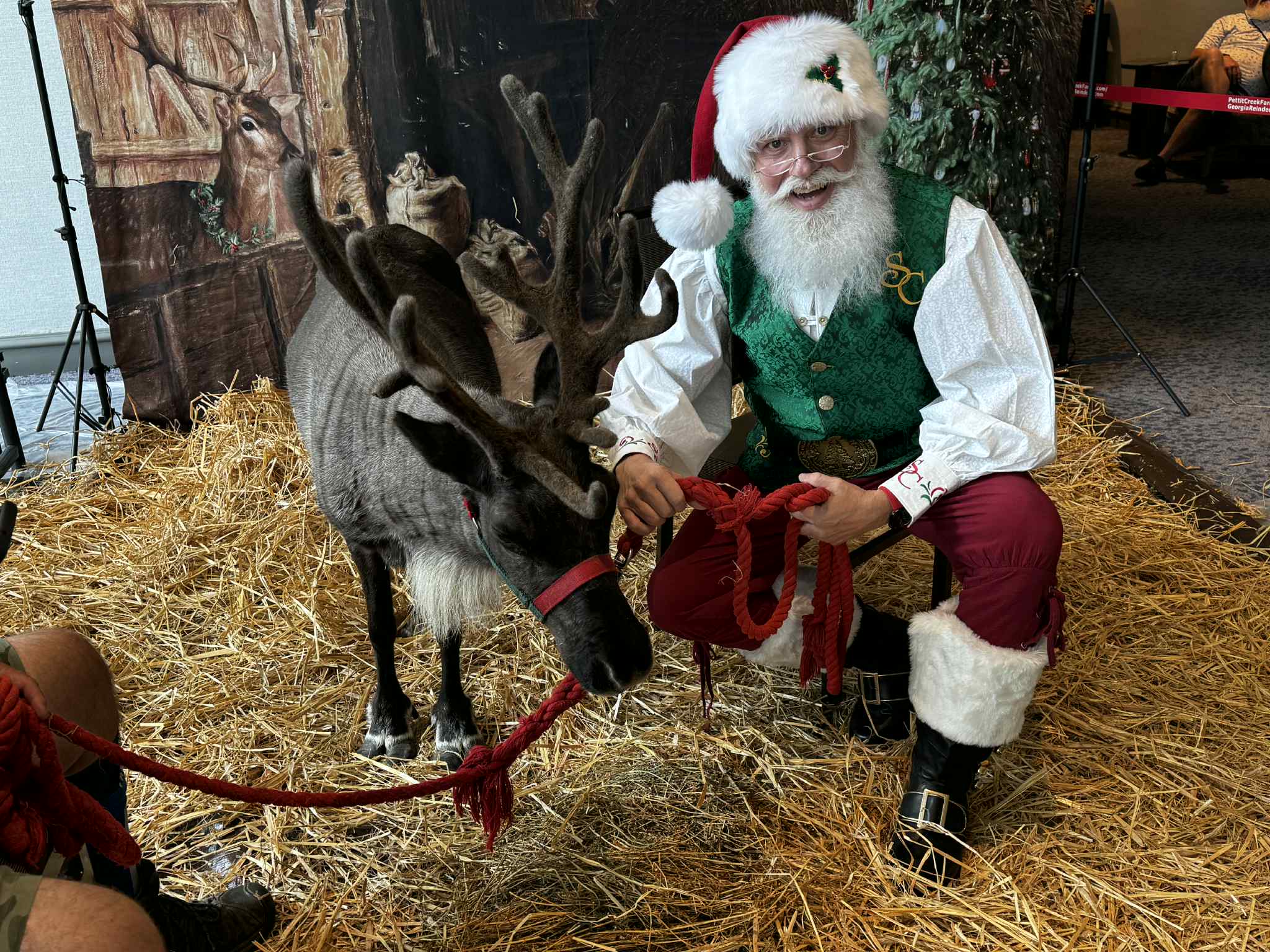 Santa with Reindeer